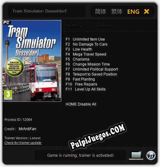 Tram Simulator: Dusseldorf: Cheats, Trainer +11 [MrAntiFan]