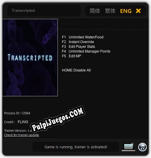 Transcripted: Treinador (V1.0.26)