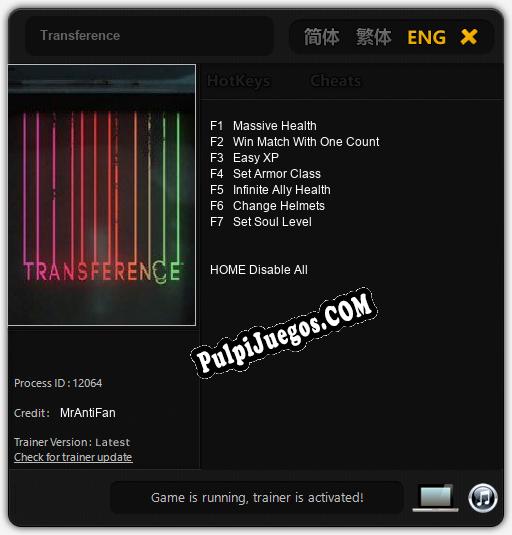 Transference: Treinador (V1.0.50)