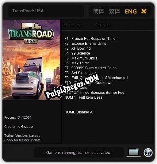 TransRoad: USA: Treinador (V1.0.64)