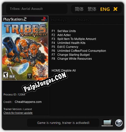 Tribes: Aerial Assault: Treinador (V1.0.75)