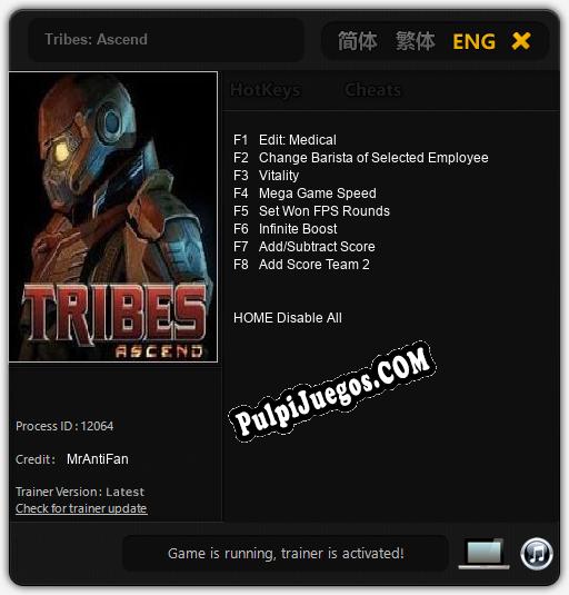 Tribes: Ascend: Treinador (V1.0.71)