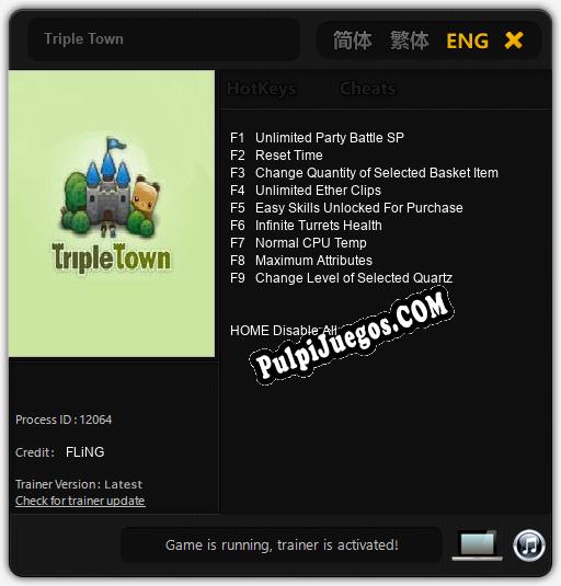 Triple Town: Trainer +9 [v1.8]