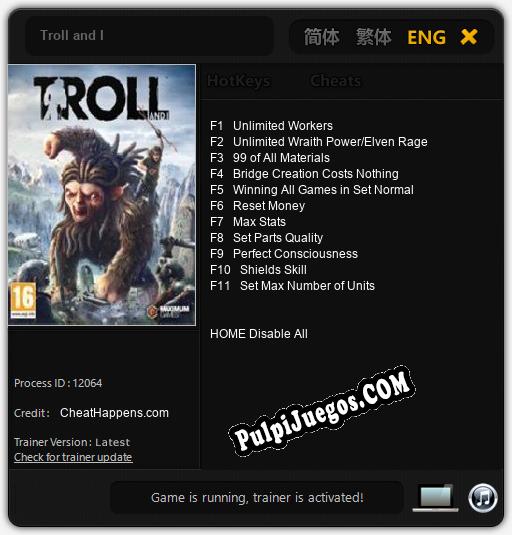 Troll and I: Cheats, Trainer +11 [CheatHappens.com]