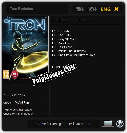 Tron Evolution: Cheats, Trainer +7 [MrAntiFan]