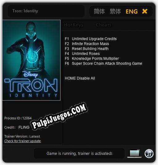 Entrenador liberado a Tron: Identity [v1.0.2]