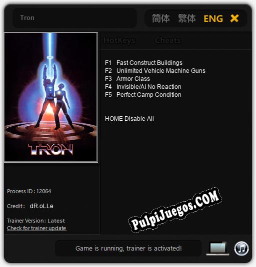 Tron: Treinador (V1.0.50)