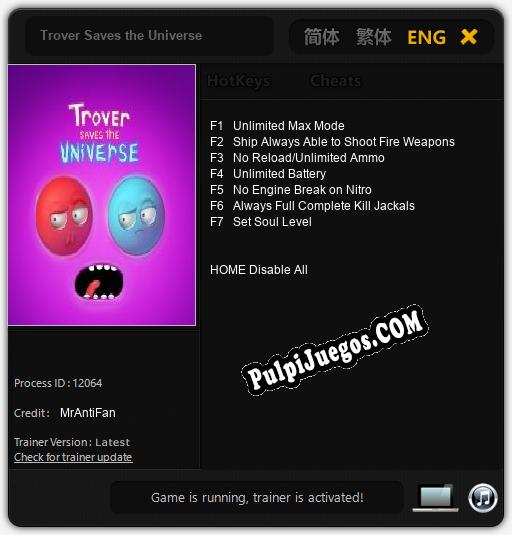 Entrenador liberado a Trover Saves the Universe [v1.0.2]