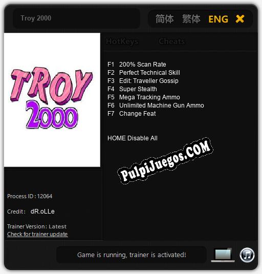 Entrenador liberado a Troy 2000 [v1.0.5]