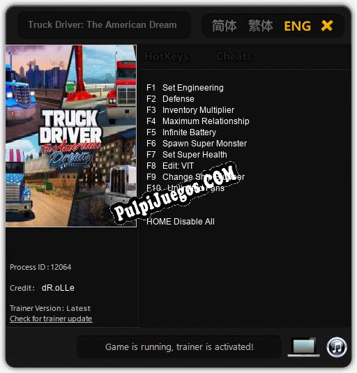 Truck Driver: The American Dream: Cheats, Trainer +10 [dR.oLLe]