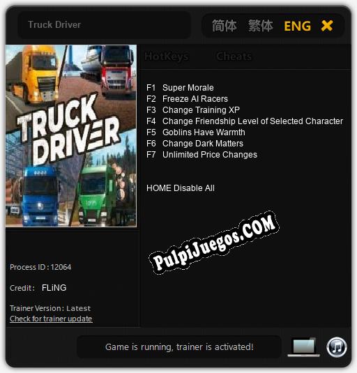 Truck Driver: Cheats, Trainer +7 [FLiNG]