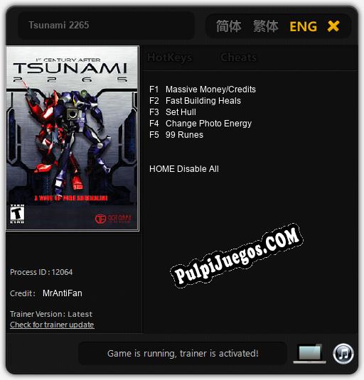 Tsunami 2265: Cheats, Trainer +5 [MrAntiFan]