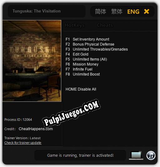 Tunguska: The Visitation: Cheats, Trainer +8 [CheatHappens.com]