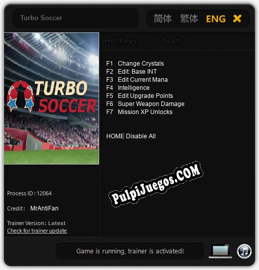 Turbo Soccer: Cheats, Trainer +7 [MrAntiFan]