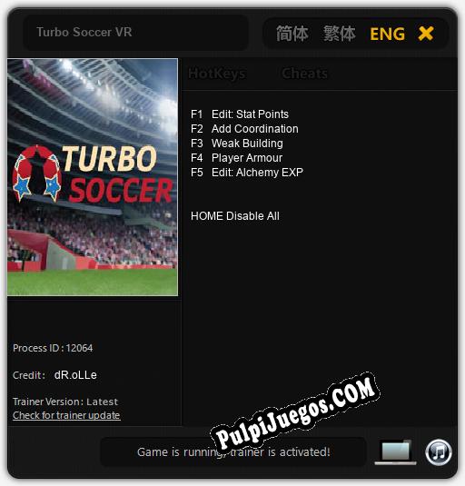 Turbo Soccer VR: Treinador (V1.0.3)