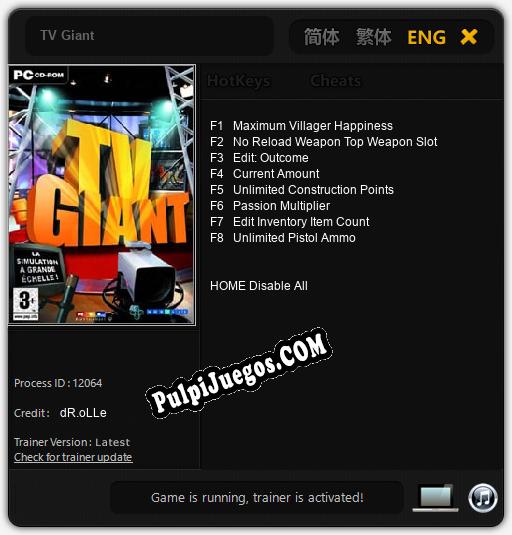 Entrenador liberado a TV Giant [v1.0.5]