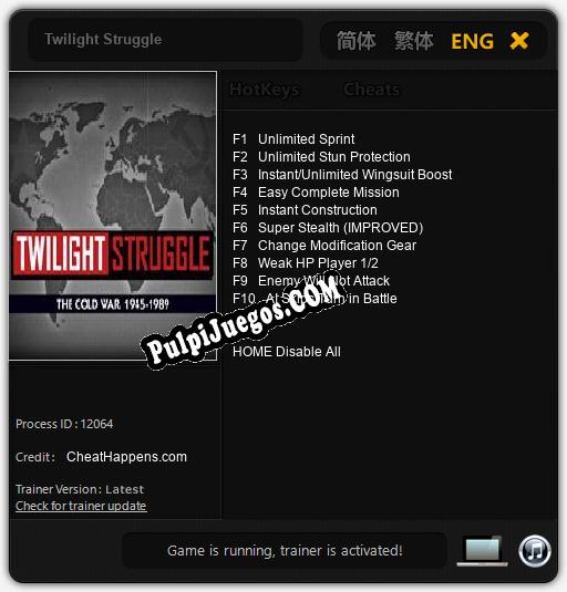 Twilight Struggle: Cheats, Trainer +10 [CheatHappens.com]