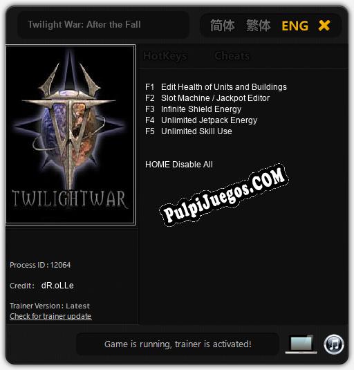 Twilight War: After the Fall: Cheats, Trainer +5 [dR.oLLe]