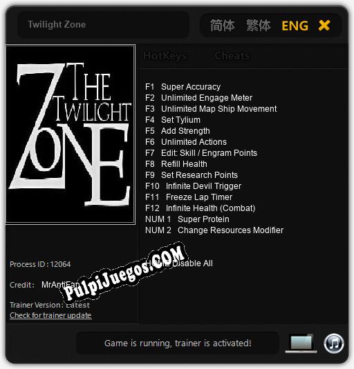 Twilight Zone: Treinador (V1.0.43)