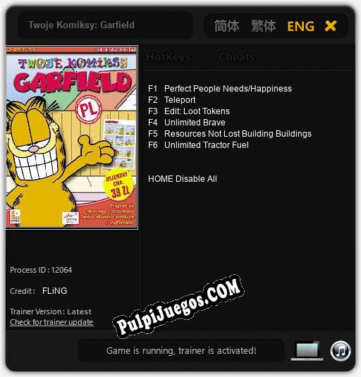 Twoje Komiksy: Garfield: Trainer +6 [v1.7]