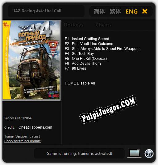 UAZ Racing 4x4: Ural Call: Cheats, Trainer +7 [CheatHappens.com]