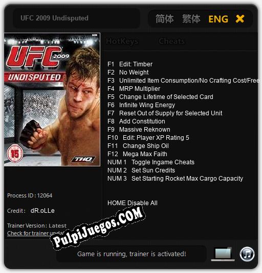 UFC 2009 Undisputed: Trainer +15 [v1.8]