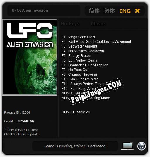 UFO: Alien Invasion: Trainer +14 [v1.3]