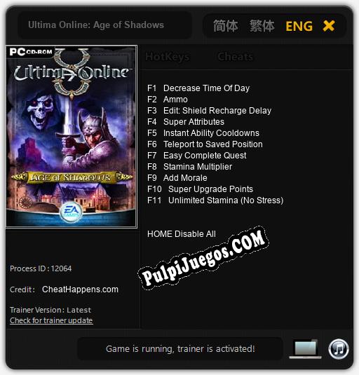 Ultima Online: Age of Shadows: Treinador (V1.0.35)