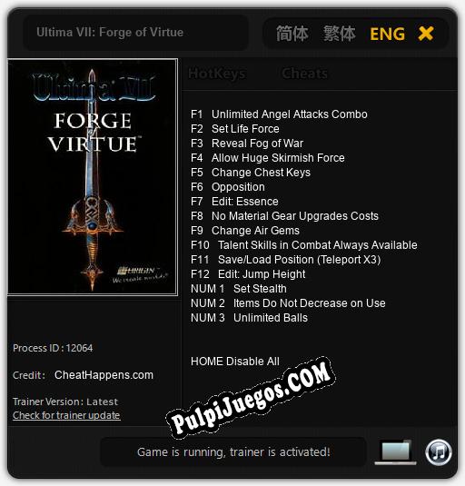 Ultima VII: Forge of Virtue: Cheats, Trainer +15 [CheatHappens.com]