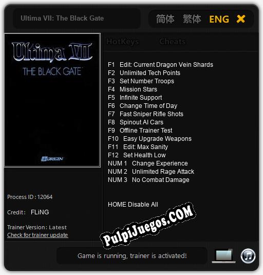 Ultima VII: The Black Gate: Cheats, Trainer +15 [FLiNG]