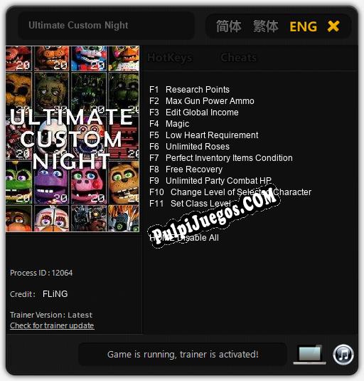 Ultimate Custom Night: Cheats, Trainer +11 [FLiNG]