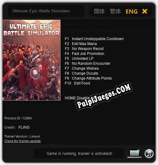 Entrenador liberado a Ultimate Epic Battle Simulator [v1.0.6]