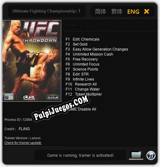 Ultimate Fighting Championship: Throwdown: Cheats, Trainer +12 [FLiNG]