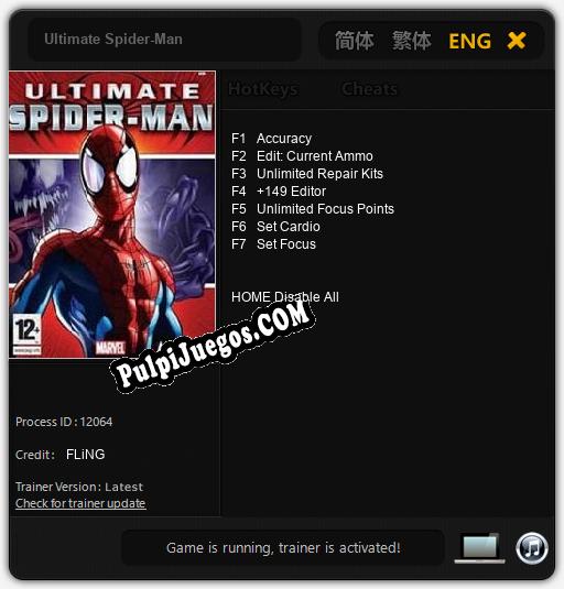 Ultimate Spider-Man: Cheats, Trainer +7 [FLiNG]