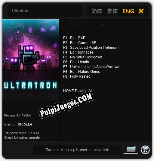 Entrenador liberado a Ultratron [v1.0.1]