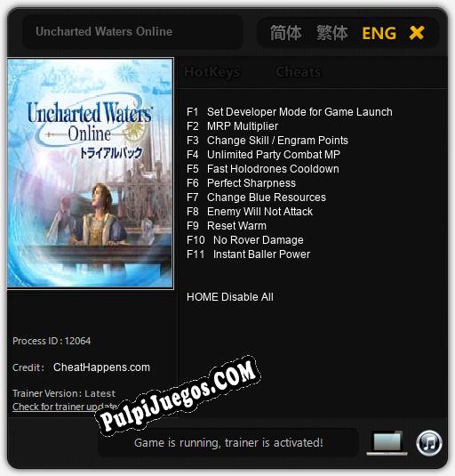 Uncharted Waters Online: Trainer +11 [v1.4]