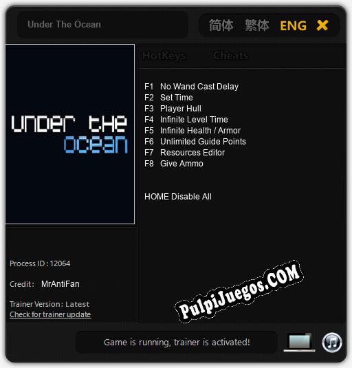 Under The Ocean: Cheats, Trainer +8 [MrAntiFan]