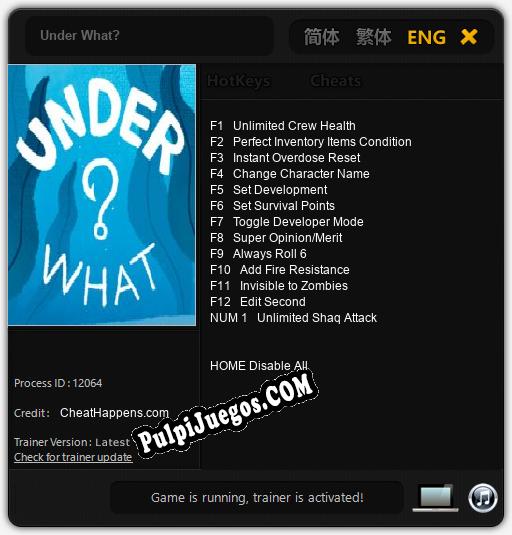 Entrenador liberado a Under What? [v1.0.8]