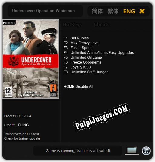 Entrenador liberado a Undercover: Operation Wintersun [v1.0.8]