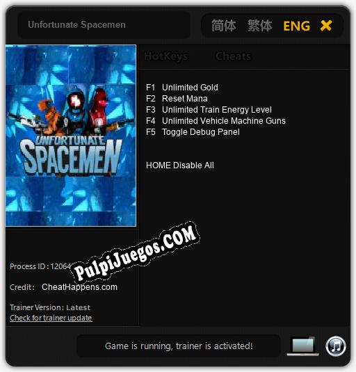 Unfortunate Spacemen: Cheats, Trainer +5 [CheatHappens.com]