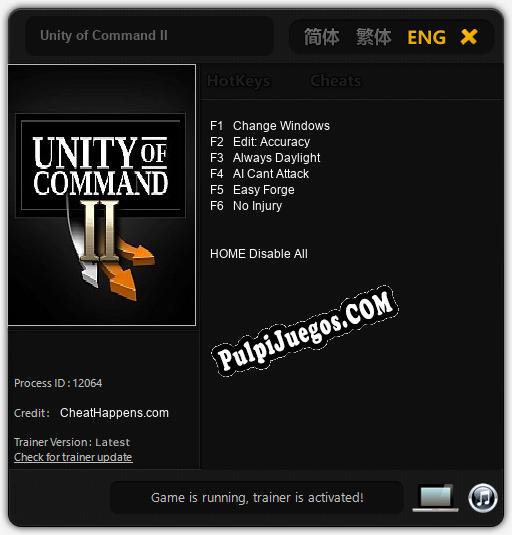 Unity of Command II: Cheats, Trainer +6 [CheatHappens.com]