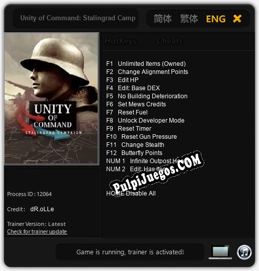 Unity of Command: Stalingrad Campaign: Cheats, Trainer +14 [dR.oLLe]