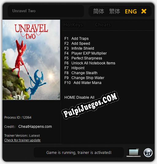 Unravel Two: Cheats, Trainer +10 [CheatHappens.com]