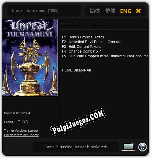 Unreal Tournament (1999): Cheats, Trainer +5 [FLiNG]