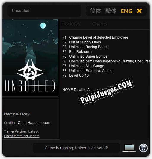 Unsouled: Trainer +9 [v1.4]