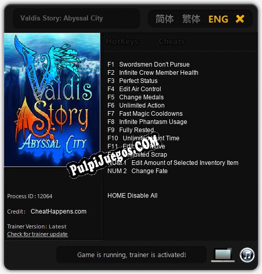 Entrenador liberado a Valdis Story: Abyssal City [v1.0.8]