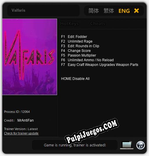 Valfaris: Treinador (V1.0.34)