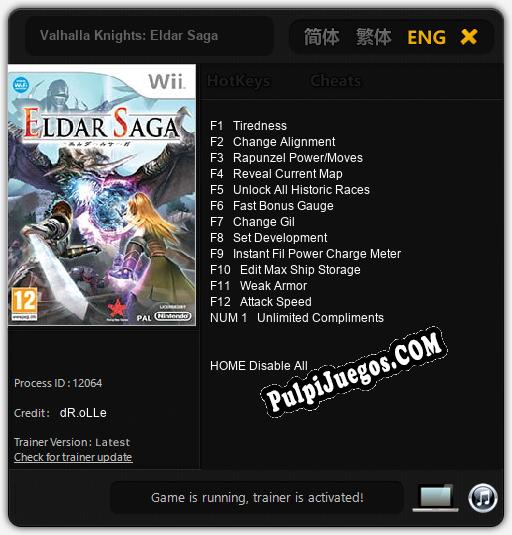 Valhalla Knights: Eldar Saga: Cheats, Trainer +13 [dR.oLLe]