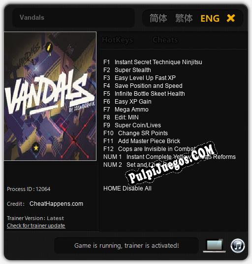 Vandals: Treinador (V1.0.57)