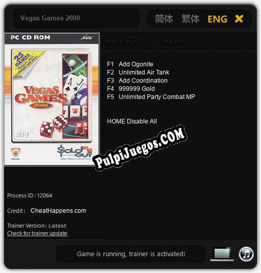 Entrenador liberado a Vegas Games 2000 [v1.0.9]